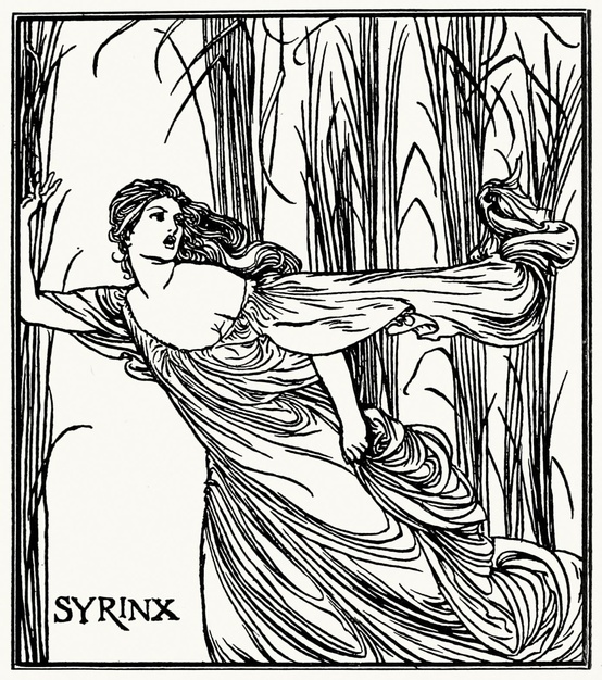 Syrinx. Robert Anning Bell, from Poems by John Keats, London, New York, 1897.