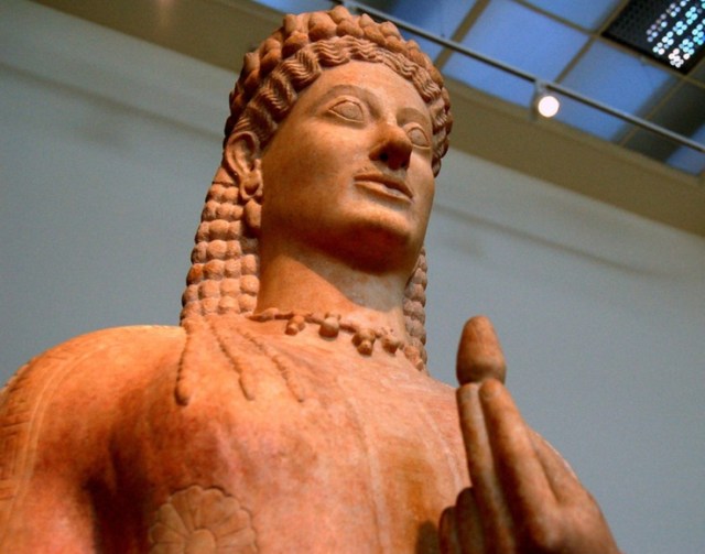 Kore Phrasikleia by Ariston of Paros, lifesize, c. 550 B.C. National Archaeological Museum, Athens