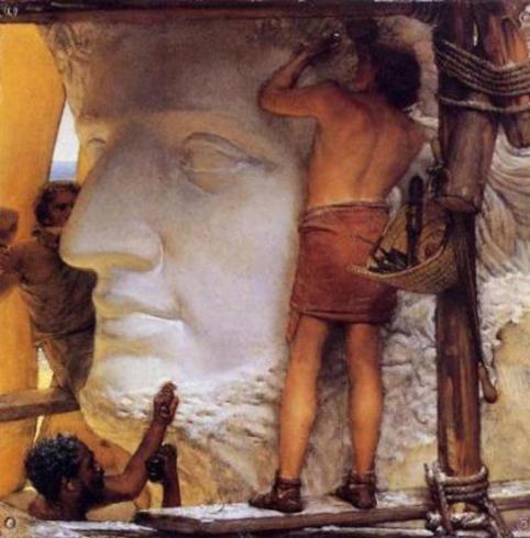 alma tadema, trabajando en el coloso de nerón