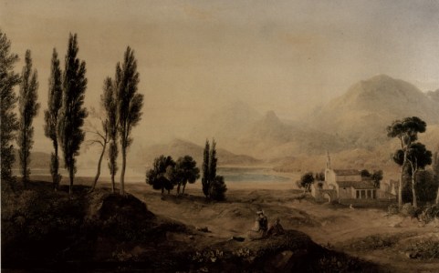 Corfu; the gardens of Alcinous, water-colour by H. W. Williams.