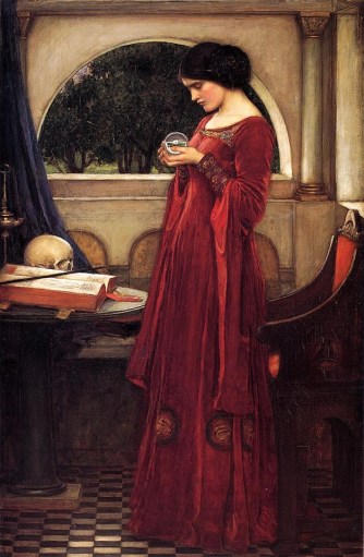 LA BOLA DE CRISTAL (John William Waterhouse, 1902)