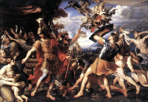 PERRIER, Franois - Aeneas and his Companions Fighting the Harpie