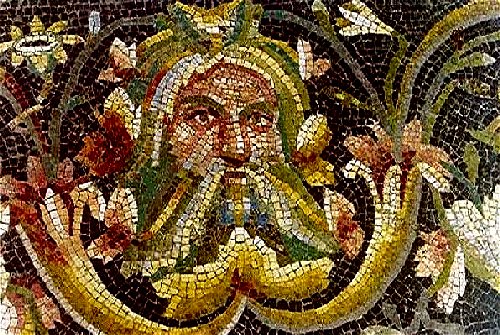 Acheloos,_detail_of_roman_mosaic_from_Zeugma