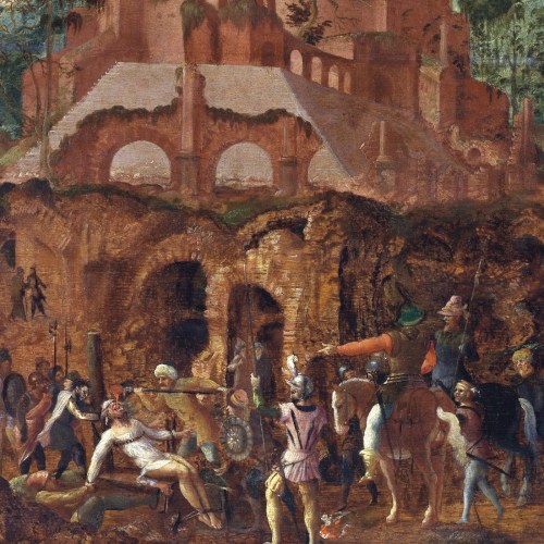 craso-lancelot-blondel-los-partos-vierten-oro-fundido-por-la-garganta-del-cadaver-de-craso-siglo-xvi-museo-groeninge-brujas